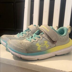 Under Armour Kids' Gray and Yellow Sneakers